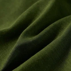 Langærmet T-shirt til børn str. 104 mørk kakifarvet