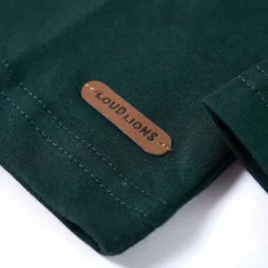 Langærmet T-shirt til børn str. 104 cm mørkegrøn