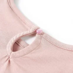 Langærmet T-shirt til børn str. 92 lyserød