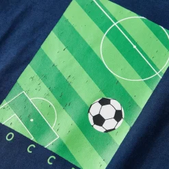 Langærmet T-shirt til børn str. 104 marineblå