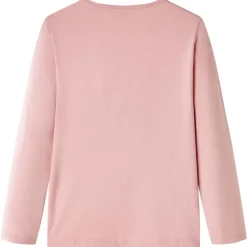 Langærmet T-shirt til børn str. 104 lyserød