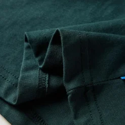 Langærmet T-shirt til børn str. 92 mørkegrøn