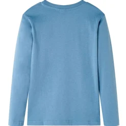 Langærmet T-shirt til børn str. 92 lyseblå