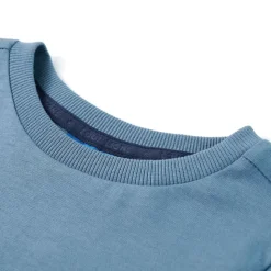 Langærmet T-shirt til børn str. 92 lyseblå