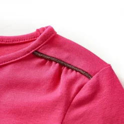 Langærmet T-shirt til børn str. 104 pink