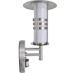 LED væglampe i rustfrit stål *Cylinder formet med sensor*