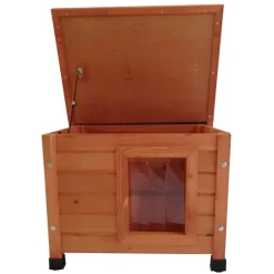 @Pet udendørs kattehus XL 68,5x54x51,5 cm træ brun