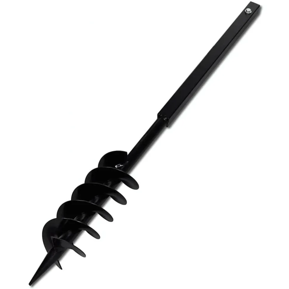 Pælebor med håndtag, 100 mm, med forlængerrør, 5 m, stål