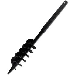 Pælebor med håndtag, 100 mm, med forlængerrør, 9 m, stål