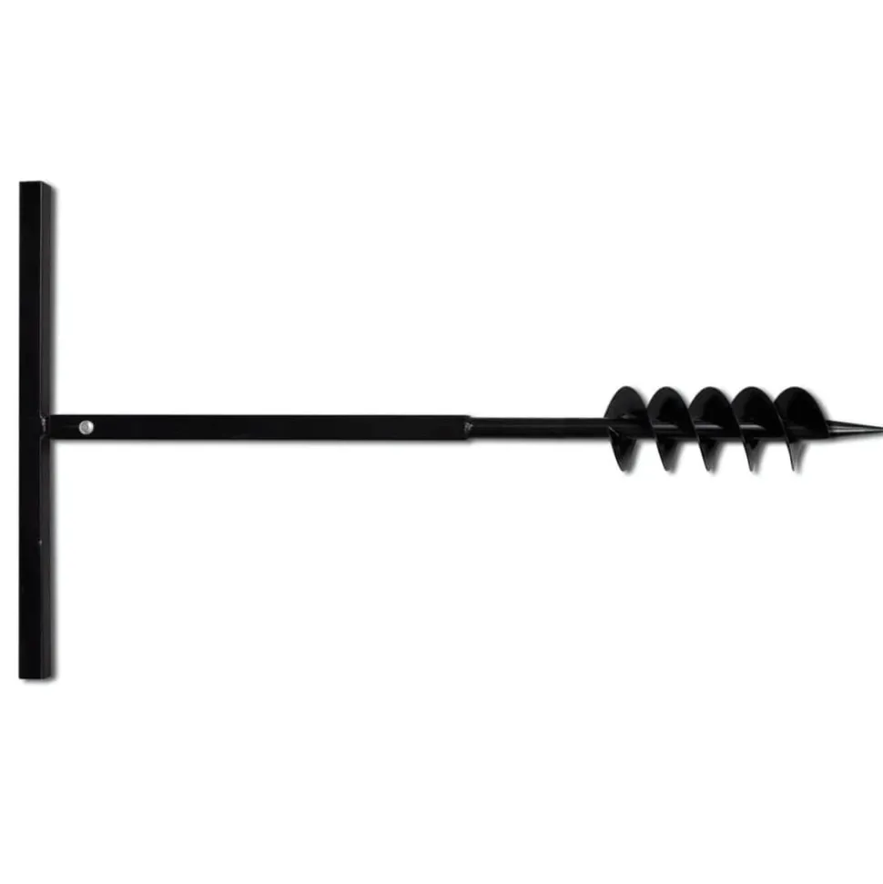 Pælebor med håndtag, 100 mm, med forlængerrør, 13 m, stål