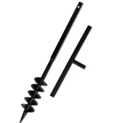 Pælebor med håndtag, 100 mm, med forlængerrør, 13 m, stål