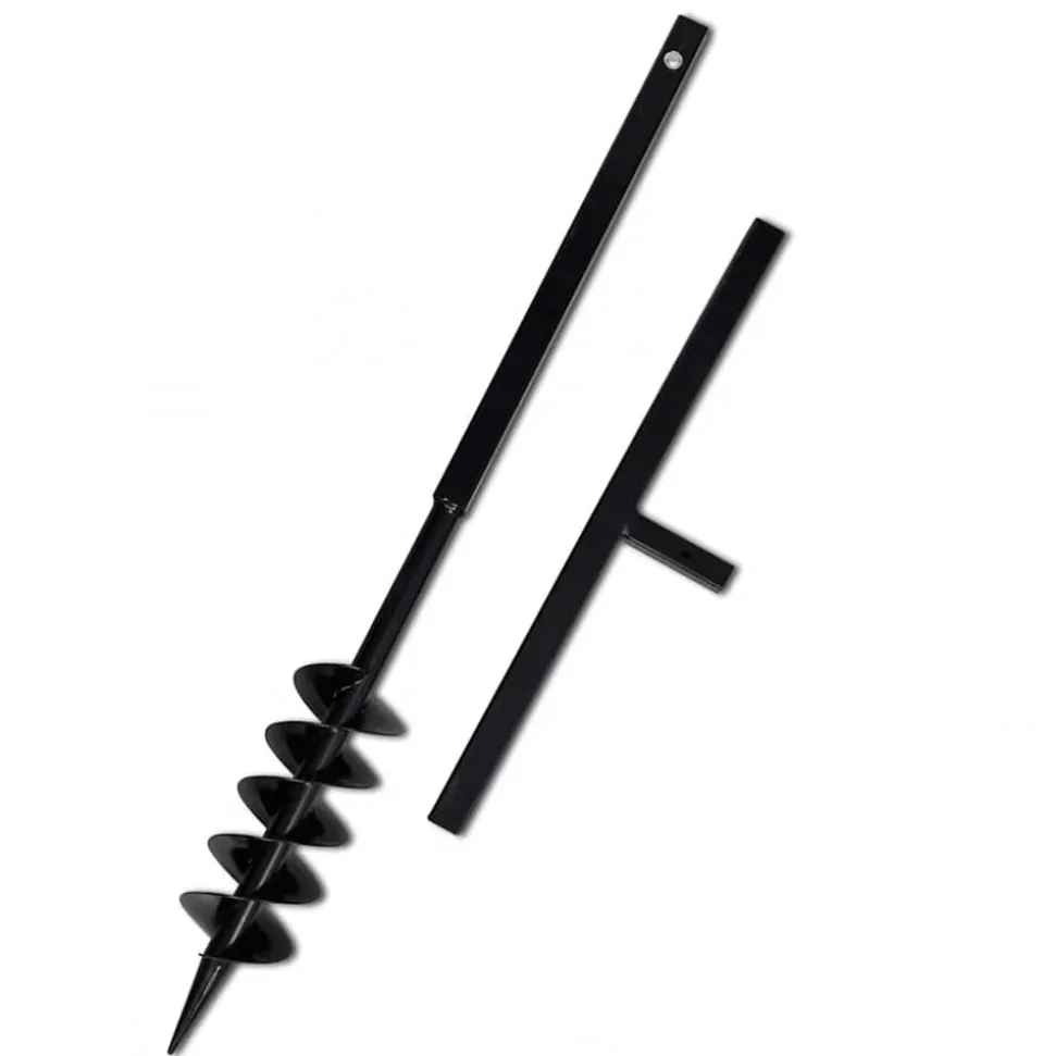 Pælebor med håndtag, 100 mm, med forlængerrør, 13 m, stål