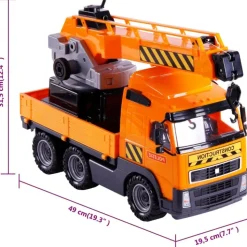 Polesie Wader lastbilsæt med kran 4 dele polypropylen orange og sort