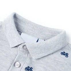 Polo til børn str. 92 gråmeleret