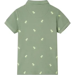 Poloshirt til børn str. 92 khakifarvet