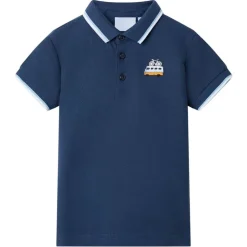 Poloshirt til børn str. 92 mørkeblå