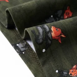 Pyjamas til børn str. 92 kakifarvet