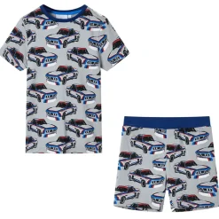 Pyjamas til børn str. 92 korte ærmer grå