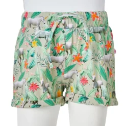 Shorts til børn str. 116 med snor kakifarvet
