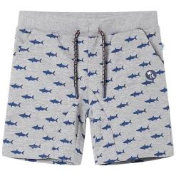 Shorts til børn str. 116 med snøre lys gråmeleret