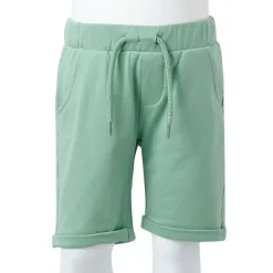 Shorts til børn str. 92 med snøre lys kakifarve