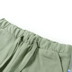 Shorts til børn str. 92 med snøre lys kakifarve