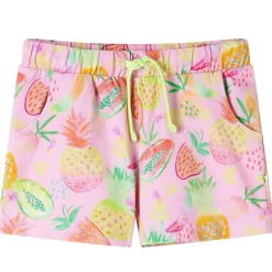 Shorts til børn str. 104 med snøre lyserød