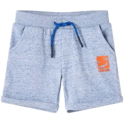 Shorts til børn str. 116 med snøre blåmeleret