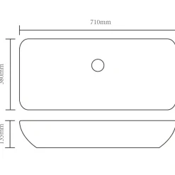 Sink Mälaren 71x39cm hvid