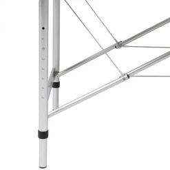Sort sammenfoldeligt massagebord, 3 zoner med aluminiumsramme
