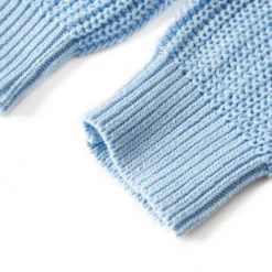 Strikket cardigan til børn str. 92 blå