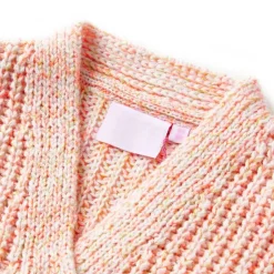 Strikket cardigan til børn str. 104 lyserød