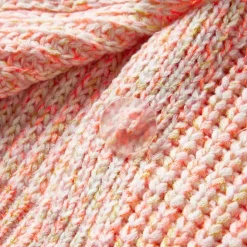 Strikket cardigan til børn str. 104 lyserød