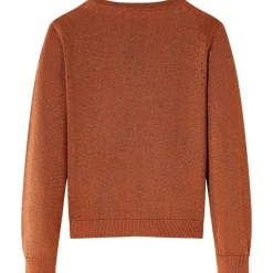 Strikket cardigan til børn str. 92 cognacfarvet