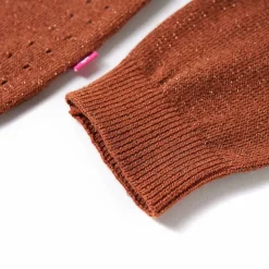 Strikket cardigan til børn str. 92 cognacfarvet