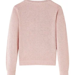 Strikket cardigan til børn str. 92 strik lyserød