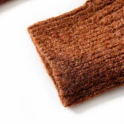 Strikket cardigan til børn str. 92 cognacfarvet
