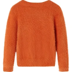 Striktrøje til børn str. 92 orange