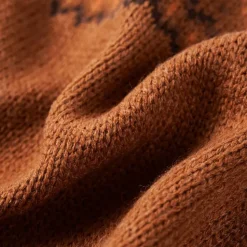 Sweater til børn str. 92 strikket cognacfarvet