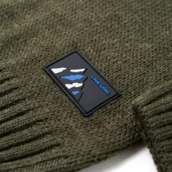 Sweater til børn str. 92 strikket kakifarvet