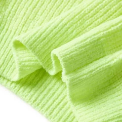 Sweater til børn str. 116 strikket neongul