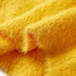 Sweater til børn str. 104 strikket okkergul