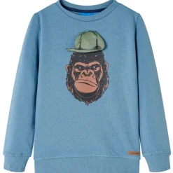 Sweatshirt til børn mellemblå str. 92