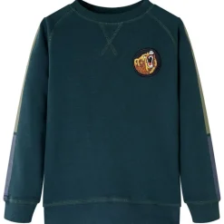 Sweatshirt til børn mosgrøn str. 116