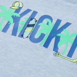 Sweatshirt til børn str. 104 blåmeleret