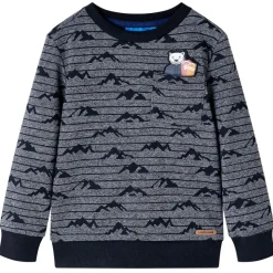 Sweatshirt til børn str. 104 blåmeleret