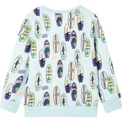 Sweatshirt til børn str. 116 blåmeleret
