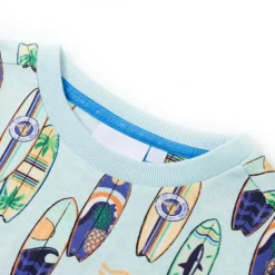 Sweatshirt til børn str. 116 blåmeleret