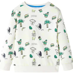 Sweatshirt til børn str. 104 ecrufarvet