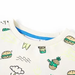 Sweatshirt til børn str. 104 ecrufarvet